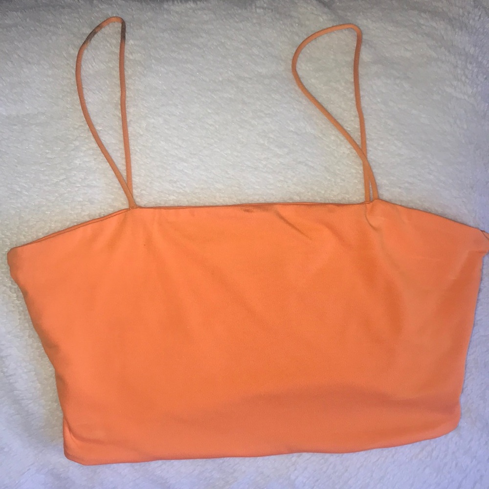 orange cropped top